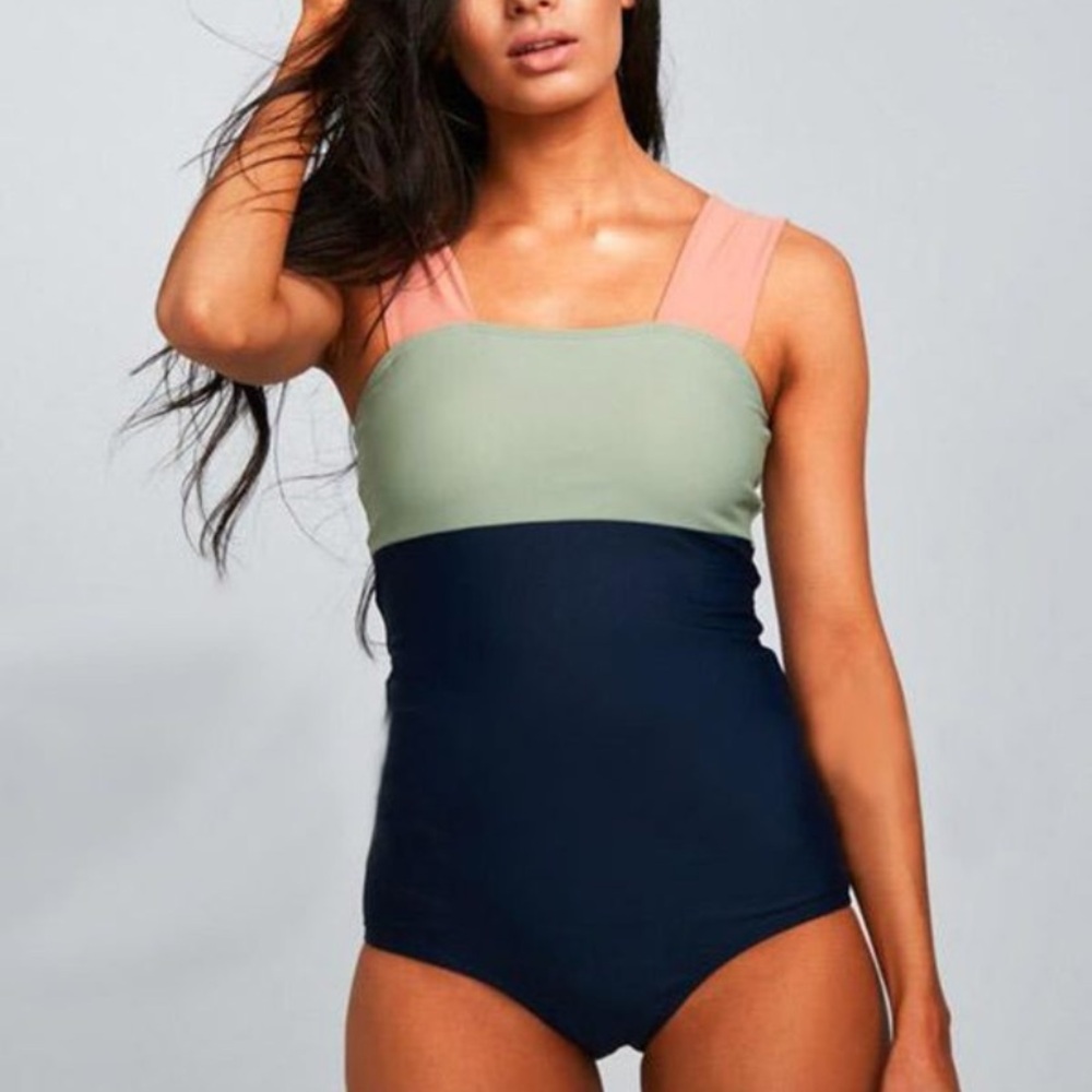 Colorblock One-Piece Swimsuit - Picture 1 of 2